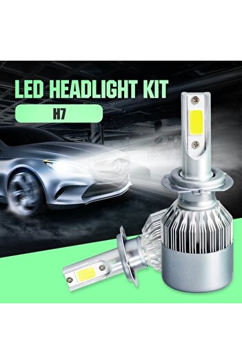 C6 Kit 2 led-uri auto H7 C6, 48 W, 6000K, 3800 lm
