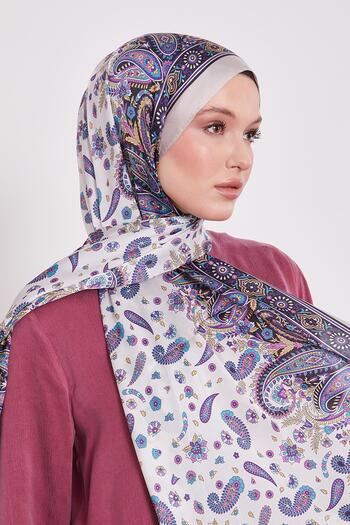 Levidor Mink Mixed Flower Indian Silk Shawl