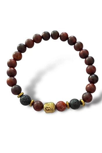 Mutenaura Stylish Men's Bracelet with Bead Detail