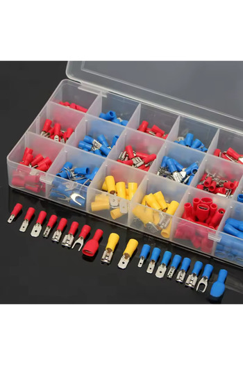 zola Set of 280 insulated crimp connectors, different sizes 2.8/4.8/6.3 mm and M4, female/male