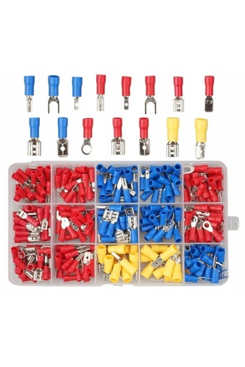 zola Set of 280 insulated crimp connectors, different sizes 2.8/4.8/6.3 mm and M4, female/male