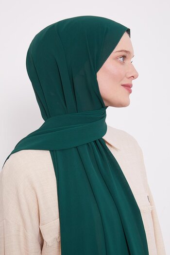 Levidor Emerald Crinkle Plain Shawl