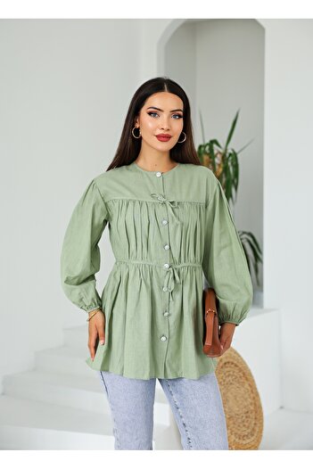 Vegove Tunic with Drawstring Detail
