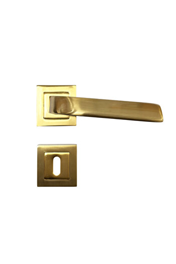 Nobel Massimo Koyu Mat Altın Kare Oda Kapı Kolu-Kolay Montaj, Iç Kapı Kolu, Modern Kapı Kolu (1 Takım)