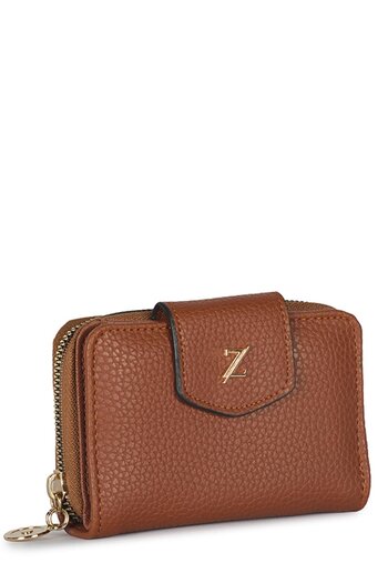Zühre Zippered Tan Mini Wallet Zc023