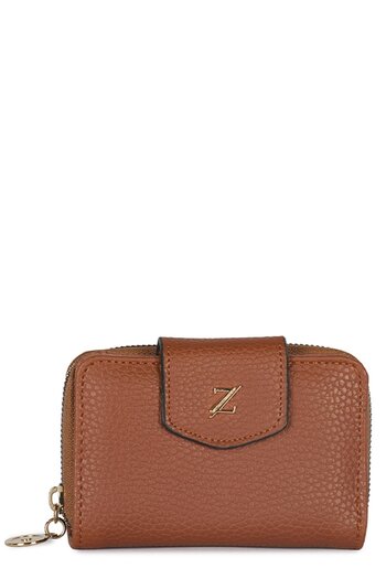 Zühre Zippered Tan Mini Wallet Zc023