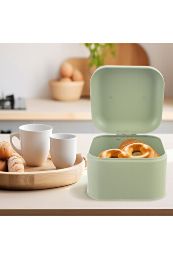 shumee GREEN metal bread basket 20x20x17 cm