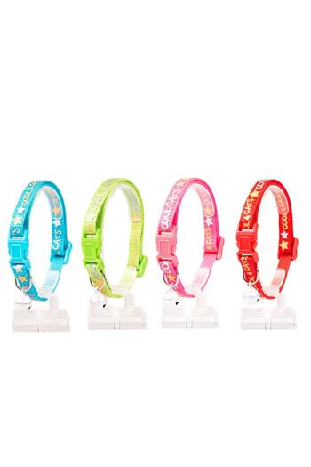 Duvo Cat Collar Nylon Mixed Colors 20x30cm / 10mm Cool Cats-1pc