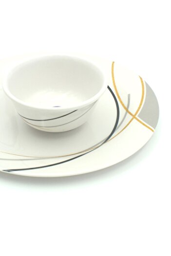 Melrich 16 Pcs Gold Line Melamine Dinner Set