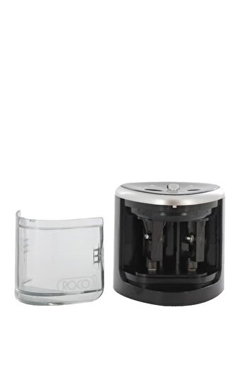 Roco Battery Operated Sharpener with 2 Holes – Black Portable Design