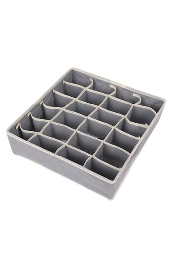 GABIANO Storage Box for Lingerie, Socks, and Bras, Textile Material, 24 Compartments, Grey Color