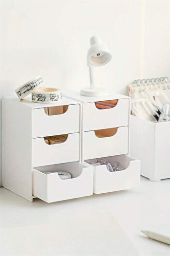 Bayev Tidy 4 Pieces Mini Drawer Organizer 3 Drawers Multi-Purpose Organizer - Jewelry Hobby Accessory Organizer