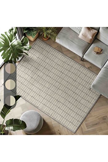 Alkaffary Carpet Zawra, Geomentric Design & Belgian Crafted Rug, Gray-Beige