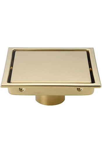 Almiftah DEOKXZ 6 Inch Brushed Golden Square Shower Drain