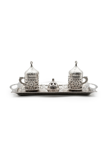 ANTEPSEPETİ Silver Gift Copper Set of 2 Coffee Cups