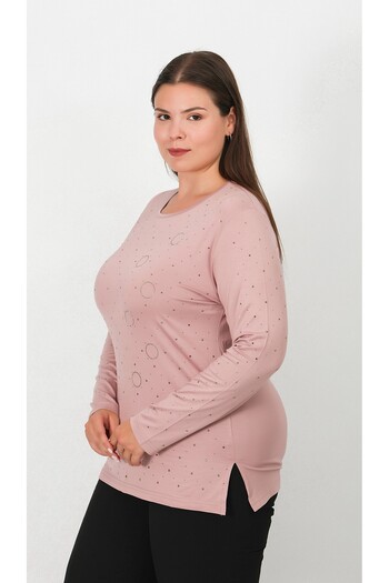 Lanze Stone Printed Long Sleeve Silky Combed Cotton