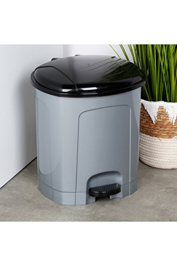 shumee Plastic pedal bin, grey, 11.5 l