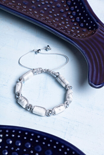 DENİZ Certified Macrame Havlit Natural Stone Bracelet