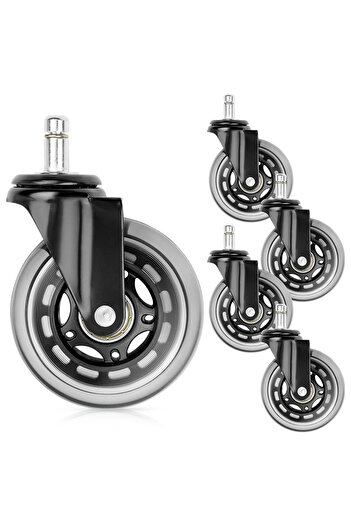shumee IKEA armchair casters, rubber, 7.5 cm / 10 mm, 5 pcs.