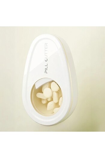 Flippy Pill Box and Medicine Storage, White, 8x5x2.65 cm, Compact and Portable, Ideal for Travel