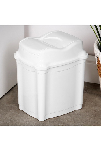 shumee Plastic waste bin, white, 5 l