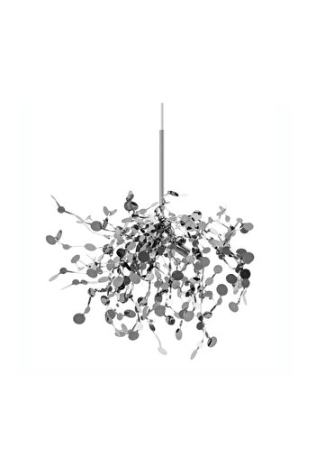 LUXXO Suspensie Monetti Silver, 3xG9, corp aluminiu, decoruri metalice, 45x45x45cm