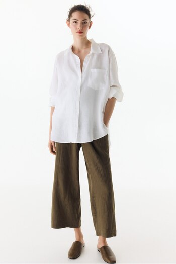 H&M MAMA Geniş Muslin Pantolon