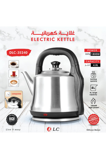 DLC D LC 4L Electric Kettle, 1800W, Stainless Steel