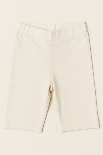 Magu Girls' Cotton Biker Leggings - Above Knee Relaxed Fit