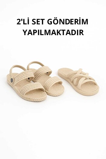 madam gold Beige Non-Slip Sole Women's Slippers Washable Non-Slip Slippers Sea Bath Beach Dowry Bundle Slippers