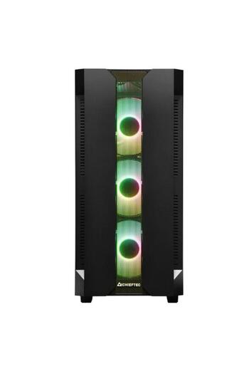 Chieftec GS-01B-OP, Middle Tower, RGB, Tempered Glass (Black)