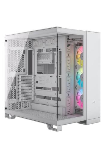 Corsair Carcasa iCUE LINK 6500X Dual Chamber, Middle Tower, Tempered Glass (White)