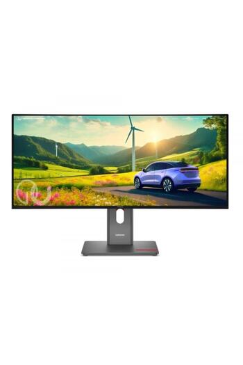 LENOVO Monitor IPS LED ThinkVision 34 P34WD-40, WQHD (3440 x 1440), HDMI, DisplayPort, Speakers, 120