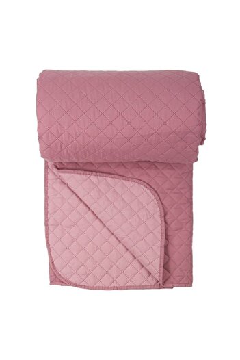 divendi-ro Bedspread for double bed, 2-sided, checkered pattern, 220x240cm, Grey, Polyester