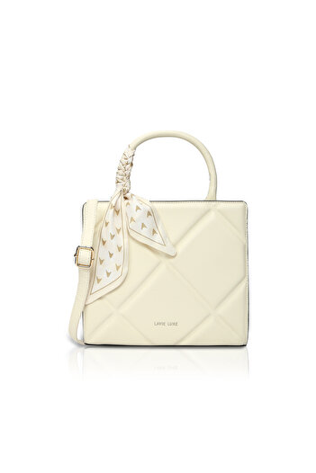 Lavie Luxe Women's Quare25 Medium Satchel (Off White)