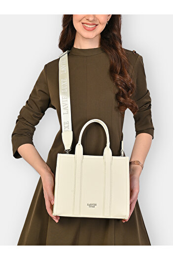 Lavie Luxe Women's Cob's25 Medium satchel (Off White)