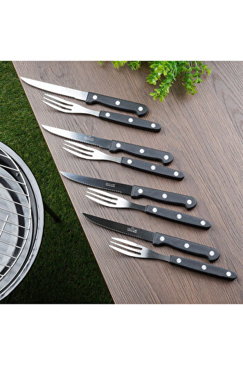 shumee Steel cutlery for steaks and burgers, 8 pieces.