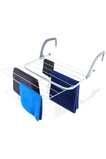 shumee White metal radiator clothesline, extendable, 55x50.5 cm