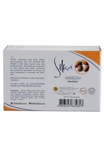 Silka Whitening Soap Shea Butter - Moisturizes and Nourishes Skin - 135 g