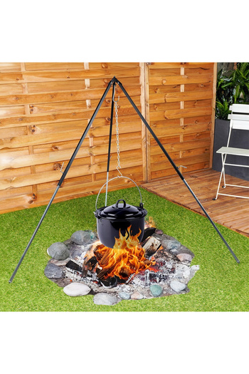 shumee Pot stand, steel grill, 150cm adjustable tripod