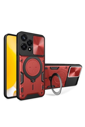 Gear Protective Case for Honor 200 Lite, A70, Hard Plastic, Elegant Ruby