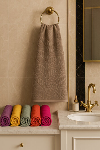 Violacasa 100% Cotton Hand & Face & Hair Towel 50X90 Babil