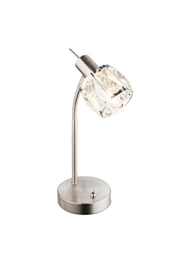 GLOBO Floor lamp, metal structure, glass crystal lampshade, flexible arm, E14 socket, 40 w, 217 x...
