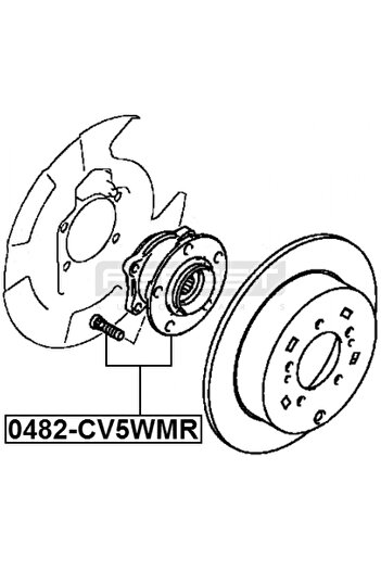 FEBEST Rear Wheel Hub 0482-CV5WMR MITSUBISHI DELICA CVW