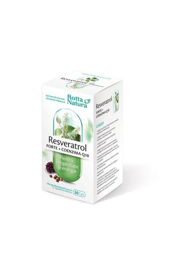 Rotta Natura Resveratrol Forte + Coenzima Q10, Rotta Natura, 30 capsules