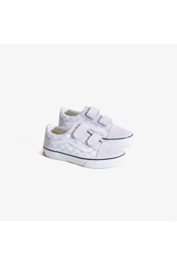 Vans Old Skool V Checkered Kids Purple Sneaker