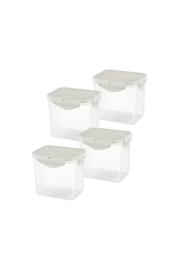 Dania 4-Piece Plastic Food Storage Container Set with Plastic Lid