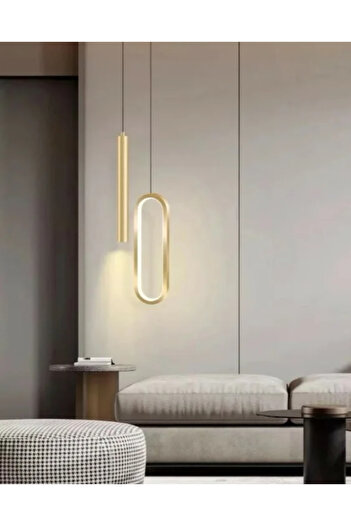 LUXXO Pendul echipat cu LED, Solen 2, 16W, lumina calda (3000K), corp aluminiu, contur acril, 2x15x49cm