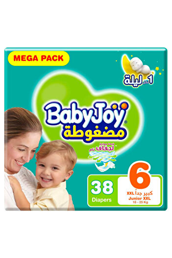 VIMTO Baby Joy Compressed Baby Diapers, Size 6, XXL, 16+ kg, 38 Diapers