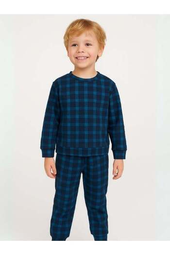 Zekids Set pijamale cu textura moale pentru băiat